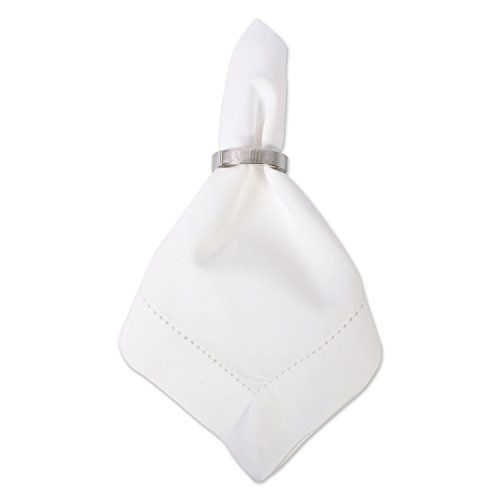 DII Guardanapo de algodão com costura de bainha de 45,7 x 45,7 cm, pacote com 4, Off White – perfeit