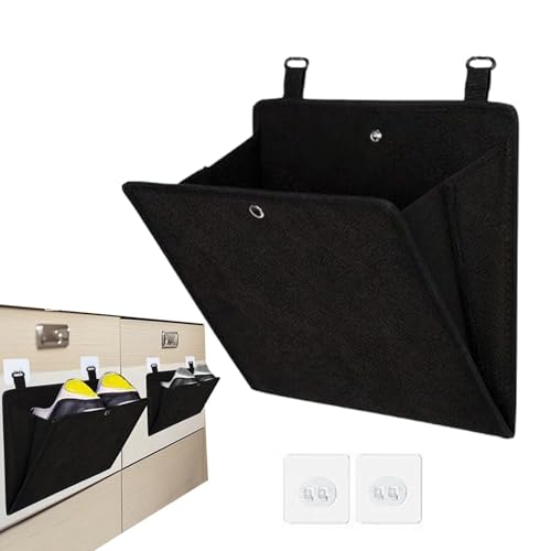 Zapatero para puerta – Organizador de almacenamiento de zapatos de RV montado en la pared con ganchos, colgador estrecho de tela para botas, ahorro de espacio, solución de almacenamiento para camping