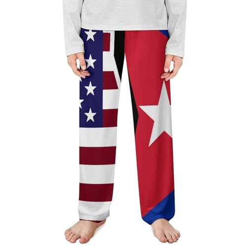 American And Cuban FlagChildren's Casual Pajamas140CM