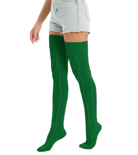 Image of Sexybody Women's Thigh High Socks Over the Knee Knit Socks, Winter Leg Warmers Stockings Knee High Tube Arctic Fleece