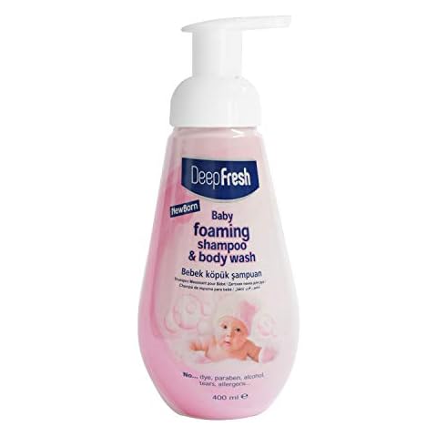 Deep Fresh Newborn Baby Foaming Shampoo- Pink - 400 ml - No Tears Formula - pH Balanced - Paraben Free - Alcohol Free - Allergen Free - Certificated Vegan Product Cover