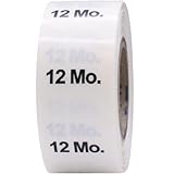 Clear Circle 9-12 Months Clothing Size Stickers for Retail Apparel 0.75 Inch 500 Total Adhesive Labels