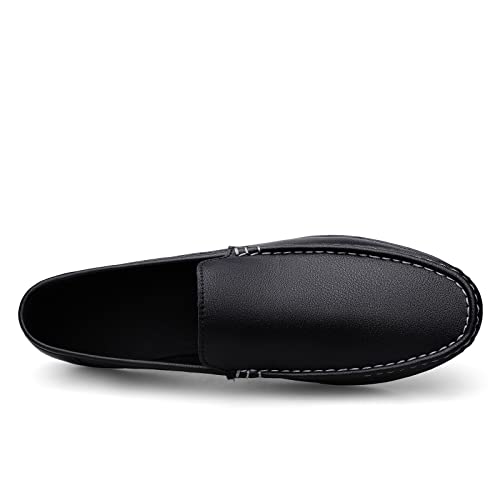 Men's Vintage Hand Stitched Leather Loafers Comfortable Slip On Soft Sole Moccasin Boat Shoes Stylish Casual Driving Walking Dress Flats for Business4
