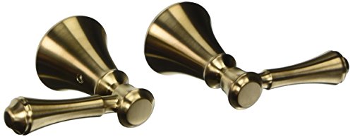 Delta Cassidy Brushed Gold Lever Bathroom Faucet Handle Set of 2, Champagne Bronze H297CZ by DELTA - Used condition - US$35.99