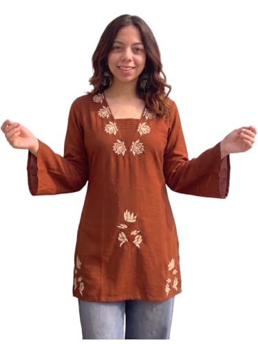 Image of ANNI Designer Cotton Short Kurti for Women | Stylish Kurti | Short Kurti Top | Casual Kurta for Women | Comfortable Cotton Kurtis for Womens