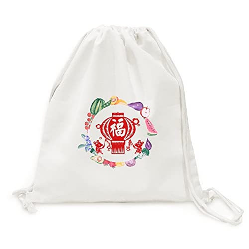 Sac en tissu pliable au style de lanterne rouge chinoise pour le marché