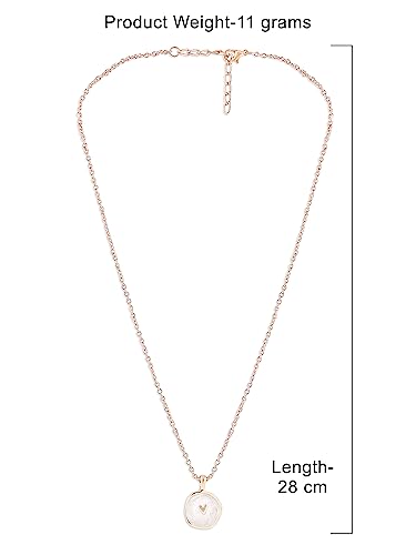 Enamel Tiny Heart Pendant & Chain for Women