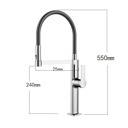 Evier de cuisine équipé d'un robinet extractible contre la saleté - 8