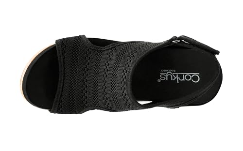 Image of Corkys Footwear Womens Carley Wedges, Featuring Corkys EVA Foam Cushioned Insoles, A 2.5 Inch Heel, Lightweight For All Day Wear, And Hook And Loop Closure
