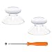 eXtremeRate Levette Analogiche per Xbox Series X S Joystick,Analogici Thumbstick per Xbox One S X Standard Elite Controller-Trasparente&Bianco Solido