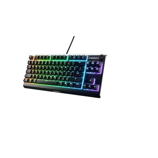 SteelSeries Apex 3 TKL - Teclado Gaming - Factor forma compacto TKL de esports - Iluminación RGB de 8 zonas - Teclado americano (QWERTY)