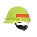 MSA 10095990 SmoothDome Slotted Polyethylene Protective Cap, 6 Point Ratchet Suspension, Red/Orange