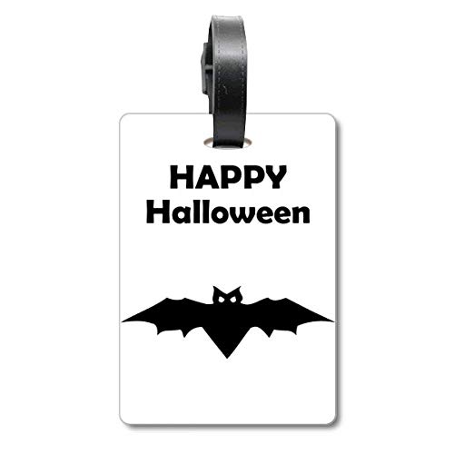 Étiquette de valise Halloween chauve-souris et ghost pour bagage