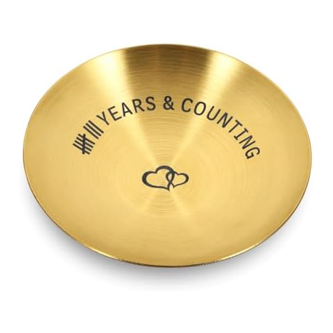 Valentines Day 8 Year Bronze Anniversary Giifts, Bronze Gifts for 8th Anniversary Wedding Anniversary 4'' Ring Holder Anniversary for Couple Bronze Gifts Valentines Day Birthday Gifts for Wife Husband Cover