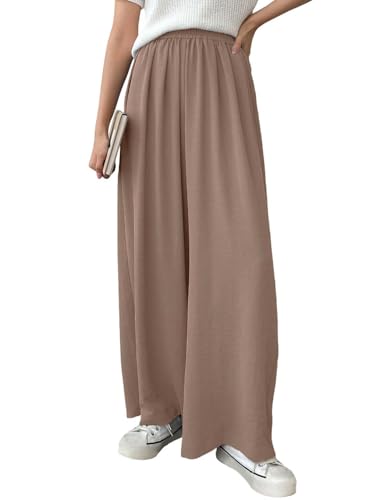 Image of KOTTY Women's Solid|Pull On|Wide Leg Style|High Rise|Casual Wear Pant