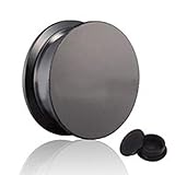 Screw-on Plugs / Gauges Black With Stash Box Acrylic 2 Pieces (1 Pair) (B/3/2/33) (0g (8mm))