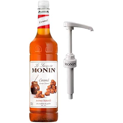 Monin Caramel Syrup with Pump Cover