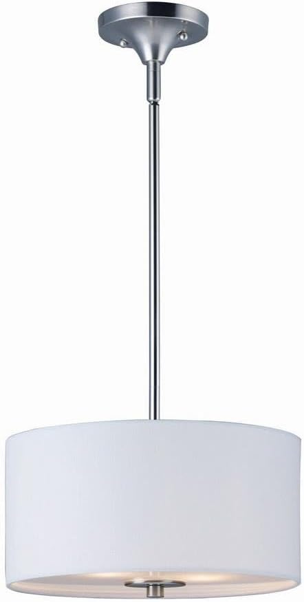 Maxim Lighting Bongo 2-Light Pendant/Semi-Flush Mount | Satin Nickel Finish | Metal Shade | Convertible Pendant Ceiling Light | 10011WLSN