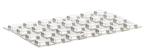 Home Xpert 28 Stück Schutzpuffer CLEAR Quadrat Anschlagpuffer transparent selbstklebend 10,0 x 10,0 mm, Höhe: 2,5 mm