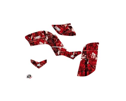Kit deco quad camo compatible con Yamaha 660 Raptor rojo 2001-2005 2