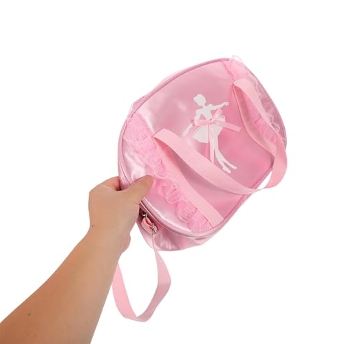 Sac de danse rose pour enfants avec compartiment à chaussures réglable