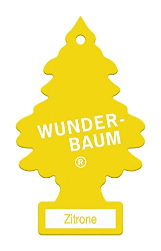 WUNDER-BAUM Auto-Lufterfrischer - Anhänger für langanhaltenden Duft im Auto oder zu Hause - Zitrone - 1 Stück – Ansicht 1