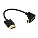 Produktbild 15CM Hochgeschwindigkeits 90 ° Mini HDMI Aufwärtswinkel Stecker auf HDMI Stecker Kabeladapter Anschluss 4k @ 60HZ KANGPING, für Raspberry Pi, Tablet, Kamera usw. (Black Up)