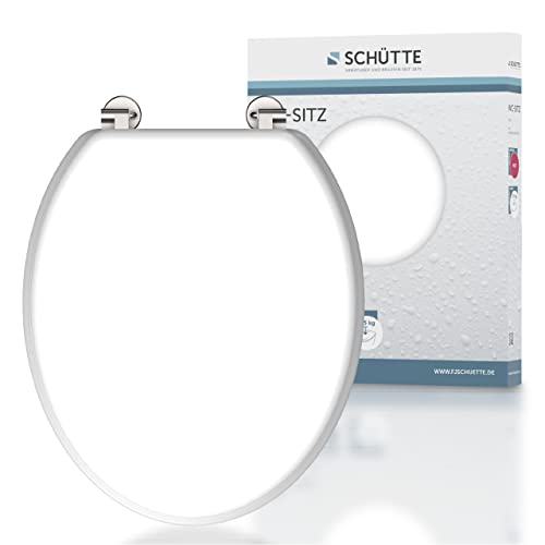 Schütte Sedile WC White con Anima in Legno, Bianco, 84000