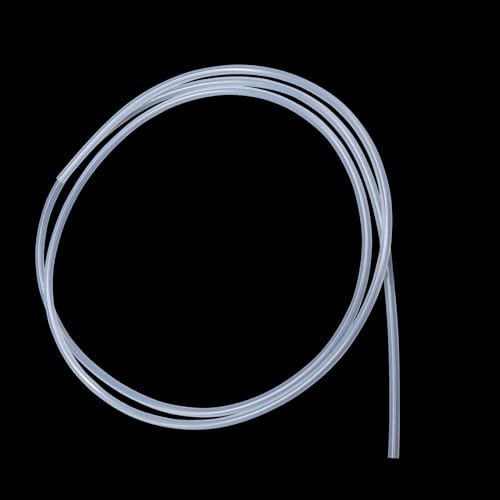 iMeistek Tubo de silicona de 2 mm de diámetro interior x 4 mm de diámetro exterior de 2 metros, manguera flexible de grado alimenticio, tubo de silicona para agua, tubo de aire, tubo transparente