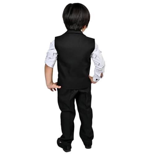 Image of Kids Ethnic Suit Set I 3 Piece Party Suit for Boys | Kids Suit Set Shirt, Pant & Waistcoat I Birthday Boys Party Dress