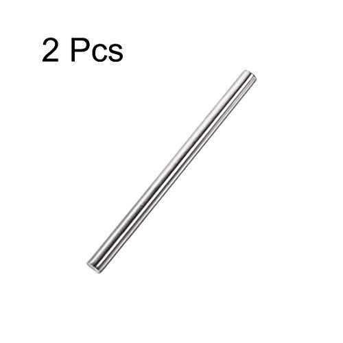 Image of uxcell 8mm x 150mm 304 Stainless Steel Solid Round Rod for DIY Craft - 2pcs
