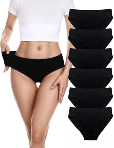 Cotton Underwear for Women – Soft, Breathable, Stretchy Full Coverage Briefs, Tag-Free, Multi-Pack Panties
