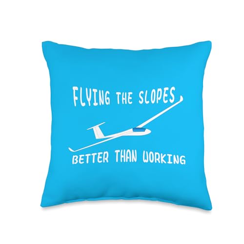 Flying The Slopes with my Sailplane. Throw Pillow