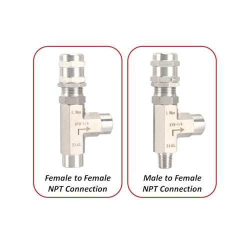 Soupape de décharge en inox 316 robuste pour sécurité haute pression