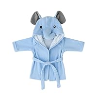 GigaCircle Accappatoio Bambino e Bambina in Bamboo 1-4 anni, 300 GSM Ultra Morbido Vestaglia Neonato, Accappatoio Bamba Spugna Anti-Allergico, Blu 1-2 anni