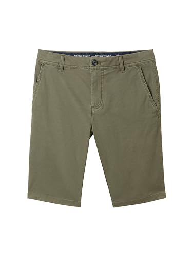 TOM TAILOR Herren 1040223 Slim Chino Bermuda Shorts mit Stretch, 34670 - Olive Structure Print, 29 – Ansicht 5