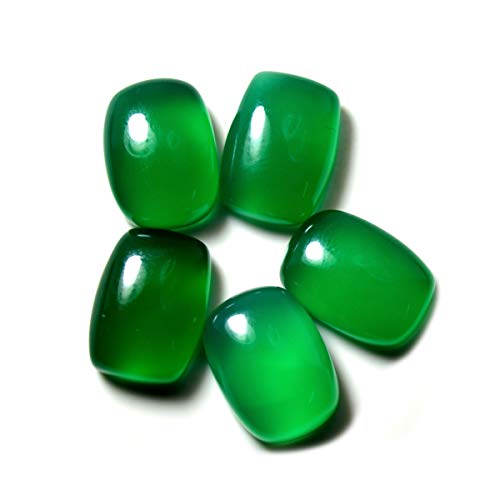 Coussins en onyx vert véritable pour bijoux de prestige x5