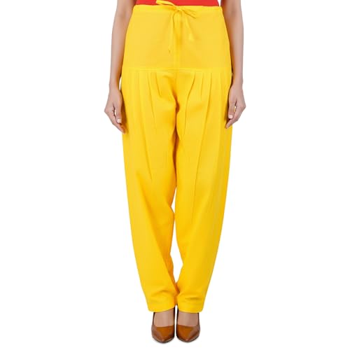 Image of Happy Bunny Salwar Pant for Women, Fine Cotton Ethnic Trousers with Drawstring Waist, Comfortable Daily, Office & Casual Wear Bottoms