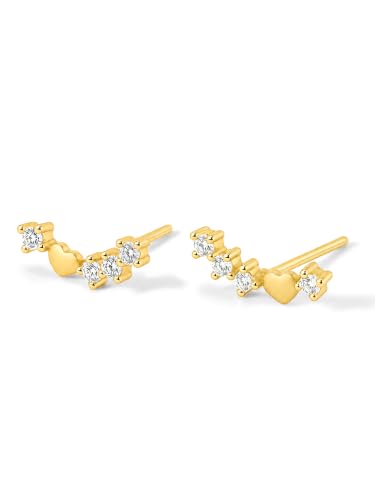 Image of S925 Sterling Silver Earrings, Hypoallergenic Stud for Women & Men | Minimalist Dainty Design, Solid 925 Sterling Silver or with 18K Gold Plate, Daily /Party Wear, Birthday Gift, Silver or Gold
