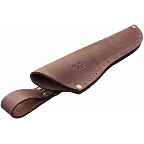 Genuine Leather Belt Knife Sheath for Fixed Blade Knives with 6.5" 7" 8" Inch Blade, Brown Leather Knife Holster Sleeve for Belt, Hunting Camping Bushcraft Knives Sheath V792 Cover