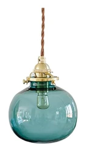 Lustre suspendu en verre et laiton japonais pour un éclairage de salon raffiné
