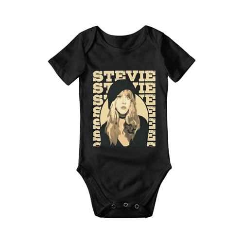 Image of American Stevie Rock Nicks Singer Baby Onesie Newborn Romper Unisex Baby Short-Sleeve Bodysuit 3d Printed Jumpsuit Cute Clothes Cotton Soft Onesie 6 Months For Baby Girl Boy Bodysuits Outfit