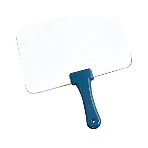 Trainers Warehouse Quick Response Board | Handheld White Board with Handle - Teaching Props - Super-Sturdy Dry-Erase, Two-Sided Whiteboards (5.9" x 7.75") Cover