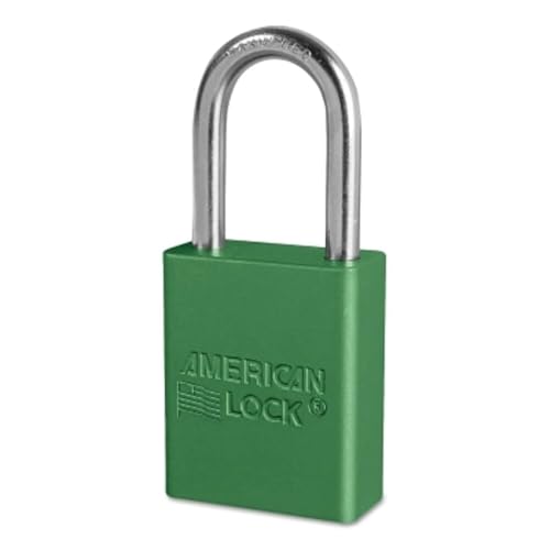 American Lock A1106GRN1KEY Q# DG6842 Keyed Padlock, Aluminum, Green