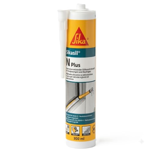 SIKA - Silikon-Dichtstoff Fenster - Sikasil N Plus - Weiß - 300ml