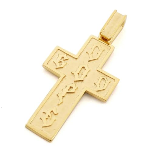 [Vh̑] Es K18 God Dope Cross Pendant y_ggbv `F[Ȃ 18 18K S[h NX \ SVbN bN ݊ 傫 傫