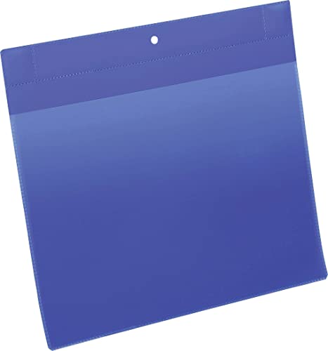 Preisvergleich Produktbild Durable Kennzeichnungstasche plus (A4 quer) Packung à 10 Stück, blau, 174807