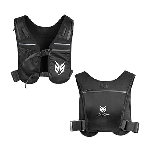 Gilet de course d'hydratation réglable et réfléchissant avec bouteille d'eau intégrée