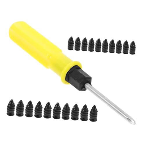 GRIRIW 1Set Tire Repair Kit with Screwdriver Includes Tire Screws for Car Motorcycle Truck Tractor Puncture Repair Convenient Tool for Tire