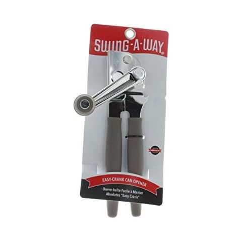 Swing-A-Way Easy Crank Can Opener, Extra Long, Gray Cover